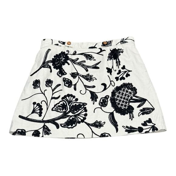 Anthropologie Vanessa Virginia Embroidered Floral Skirt - Picture 2 of 7